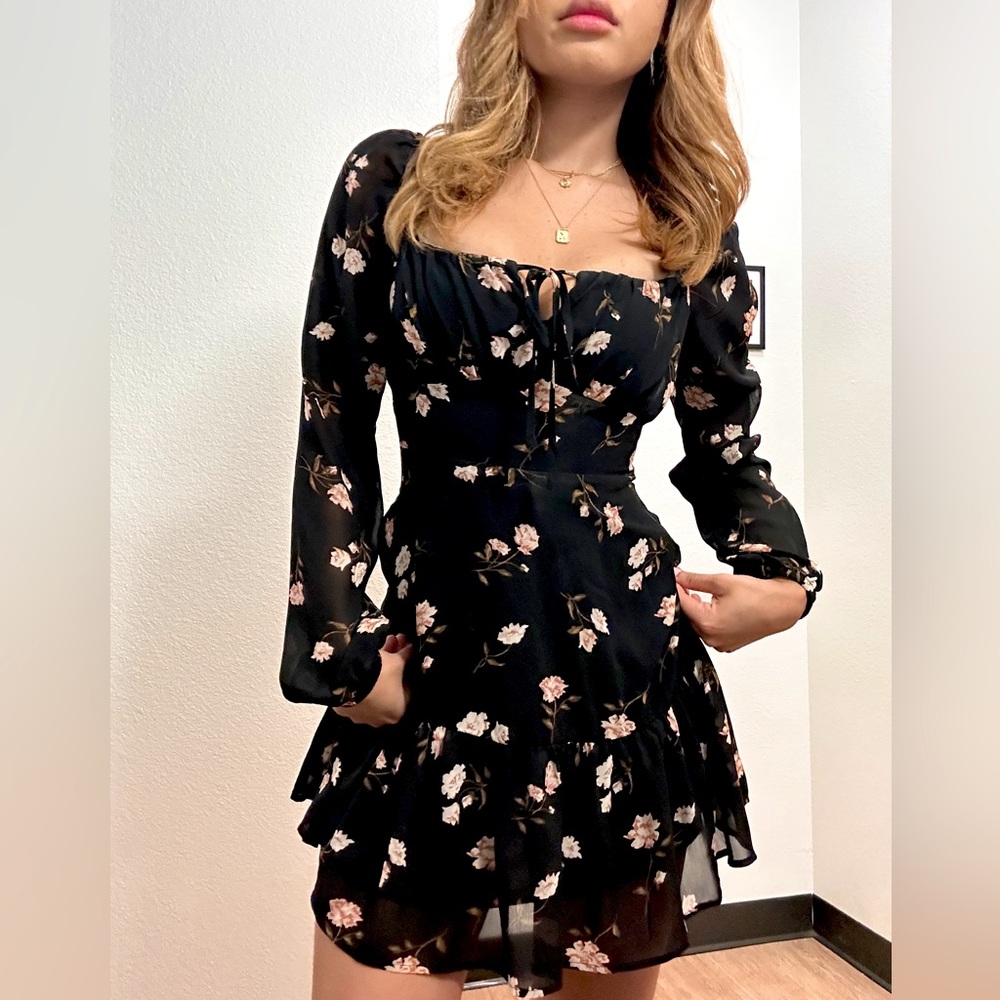 Garage long sleeve floral dress